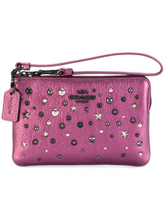 studded wristlet purse Coach