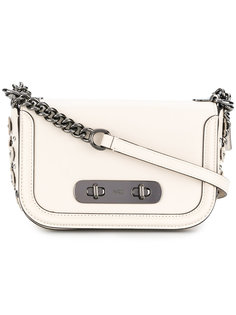 flower studded shoulder bag Coach