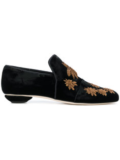 zardozi-embellished velvet loafers Sanayi 313