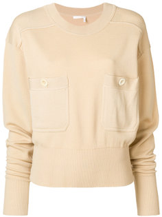 свитер с отделкой на кармане  Chloé