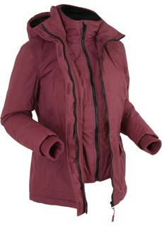 Куртка дизайна 2 в 1 на ватной подкладке (кленово-красный) Bonprix