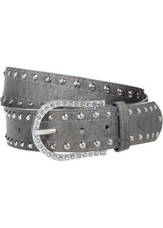 Ремень Стразы (серый) Bonprix