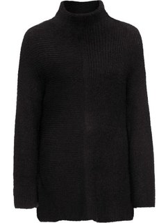Пуловер в стиле оверсайз (черный) Bonprix