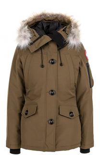 Утепленная куртка Montebello с капюшоном и меховой отделкой Canada Goose