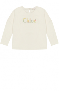 Хлопковый лонгслив с принтом Chloé