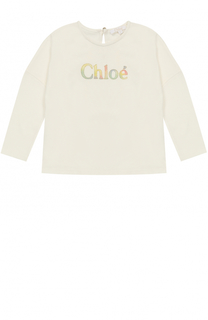 Хлопковый лонгслив с принтом Chloé