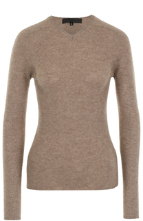Шерстяной пуловер с V-образным вырезом Tegin