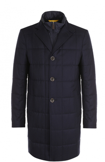 Утепленное шерстяное пальто с подстежкой Canali