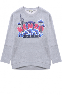 Хлопковый свитшот с аппликацией Kenzo