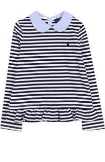 Хлопковый топ в контрастную полоску Polo Ralph Lauren