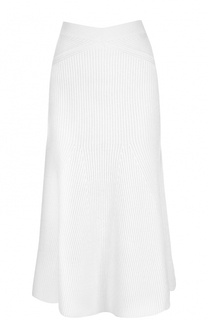 Шерстяная юбка-миди фактурной вязки Victoria Beckham