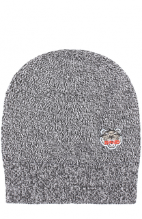Шерстяная шапка бини с логотипом бренда Kenzo