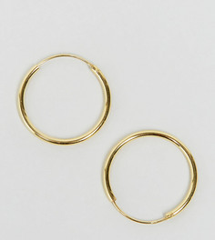 Позолоченные серебряные серьги‑кольца 20 мм ASOS - Золотой