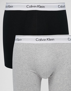 Набор из 2-х удлиненных хлопковых боксеров-брифов Calvin Klein Modern - Мульти