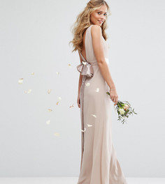 Платье макси с бантом на спинке TFNC WEDDING - Розовый