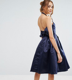 Платье с халтером и бантом сзади True Decadence Tall - Темно-синий
