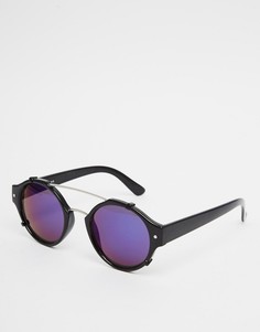 Круглые солнцезащитные очки с зеркальными стеклами Spitfire Flick - Черный