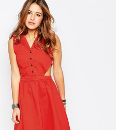 Платье в стиле вестерн с вырезами Noisy May Petite - Красный