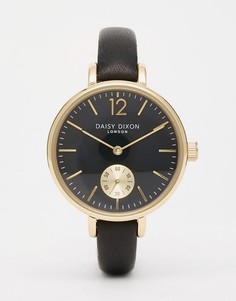 Часы с черным кожаным ремешком Daisy Dixon Chrono - Черный