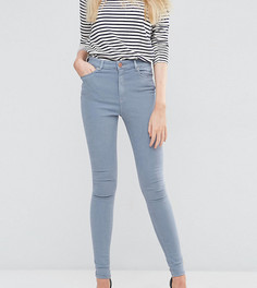 Серые джинсы скинни с завышенной талией ASOS TALL Ridley - Синий