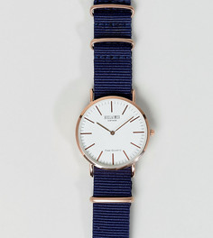 Часы с синим парусиновым ремешком 36 мм Reclaimed Vintage Inspired эксклюзивно для ASOS - Синий