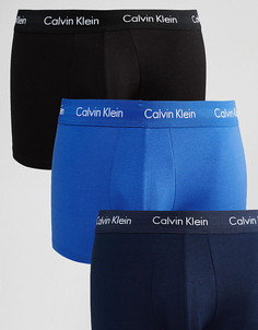 Набор из 3 пар эластичных хлопковых боксеров-брифов с заниженной талией Calvin Klein - Мульти
