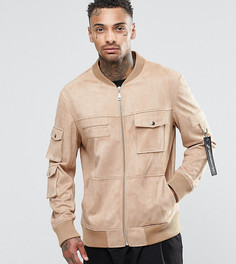 Куртка в стиле милитари из искусственной замши Underated - Светло-серый