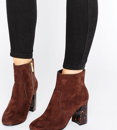 Ботильоны на каблуке для широкой стопы ASOS ERIN - Коричневый