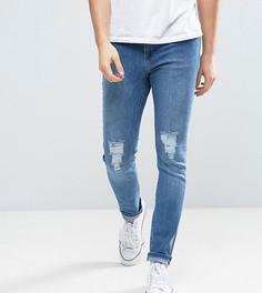 Рваные джинсы скинни в винтажном стиле Brooklyn Supply Co - Синий