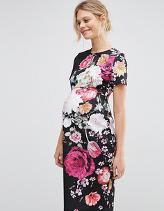 Облегающее платье миди для беременных ASOS Maternity - Мульти