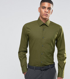 Зауженная рубашка в строгом стиле Number Eight Savile Row - Зеленый