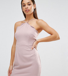 Облегающее платье с фигурной отделкой по краю Missguided Petite - Фиолетовый