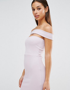 Облегающее платье с вырезом Missguided Petite - Фиолетовый