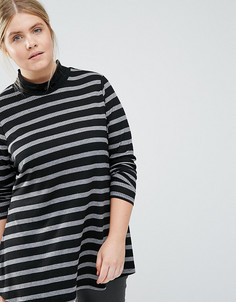 Полосатый топ‑водолазка в рубчик Junarose - Мульти