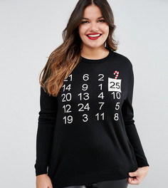 Новогодний джемпер ASOS CURVE - Черный