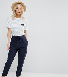 Тканые брюки-галифе с поясом оби ASOS PETITE - Темно-синий