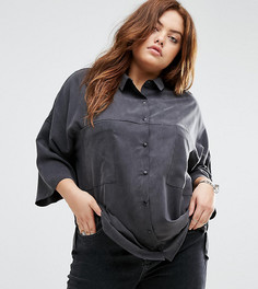 Повседневная рубашка из лиоцелла Tencel ASOS CURVE Premium - Серый