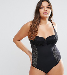 Корректирующее боди с кружевом ASOS CURVE SHAPEWEAR - Черный