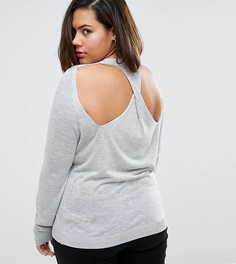 Джемпер с перекрученной спинкой ASOS CURVE - Серый