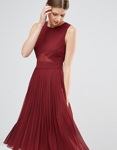 Платье миди со складками ASOS TALL - Красный