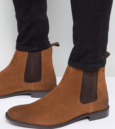 Светло-коричневые замшевые ботинки челси для широкой стопы ASOS - Рыжий