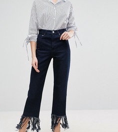 Джинсы бойфренда с бахромой ASOS TALL - Синий