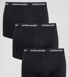 Набор из 3 черных боксеров-брифов Bjorn Borg - Черный