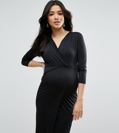 Платье мини с запахом ASOS Maternity NURSING - Черный
