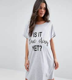Ночная рубашка ASOS Maternity Due Day - Серый