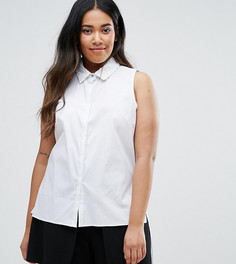 Рубашка с асимметричным краем Elvi Plus - Белый