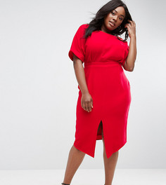 Строгое платье миди ASOS CURVE - Красный