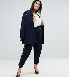 Комбинируемые брюки с кантом ASOS CURVE - Темно-синий