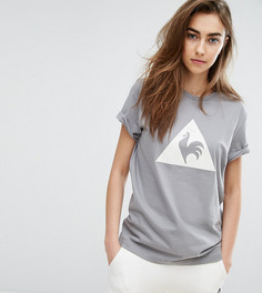 Серая футболка с логотипом из флока Le Coq Sportif Charline эксклюзивно для ASOS - Серый