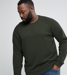 Свитшот цвета хаки ASOS PLUS - Зеленый